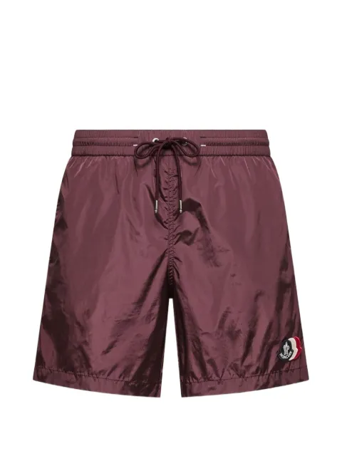 Moncler logo-patch swim shorts Red L20912C000055985M
