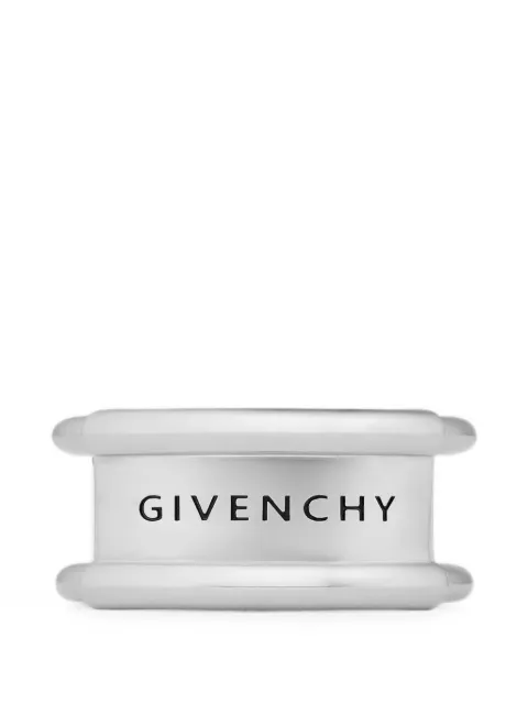 Givenchy logo-engraved open-band ring Silver BN30AQF003040