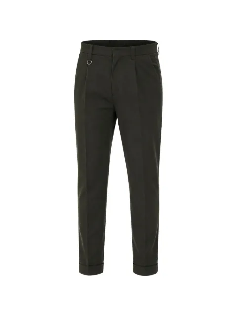 Paolo Pecora Duomo pleated wool-blend trousers Green 24IC1M0B12951345334