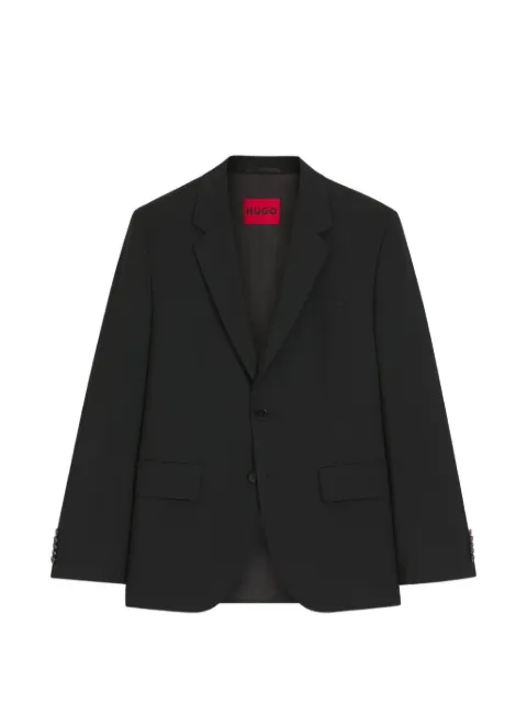 HUGO notched-lapel single-breasted blazer Black 50540159