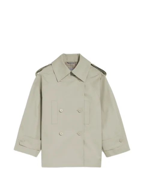Balenciaga double-breasted cropped trench coat Grey 872299TKP07