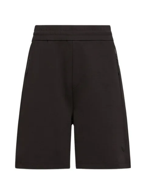 Moncler Interlock logo-patch track shorts Black L20918H0000889AZG