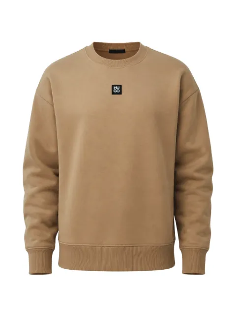 HUGO logo-patch sweatshirt Neutrals 50533689