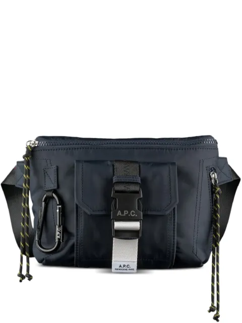 A.P.C. Treck buckle-fastening cross body bag Blue PAAFHH62219