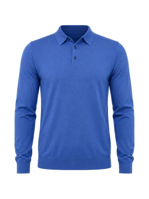 Paolo Pecora long-sleeve polo shirt Blue 24IC1M0A010F0016746