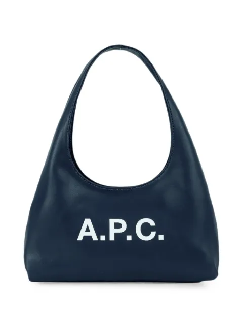 A.P.C. baby Ninon logo-print tote bag Blue PUAATF67027