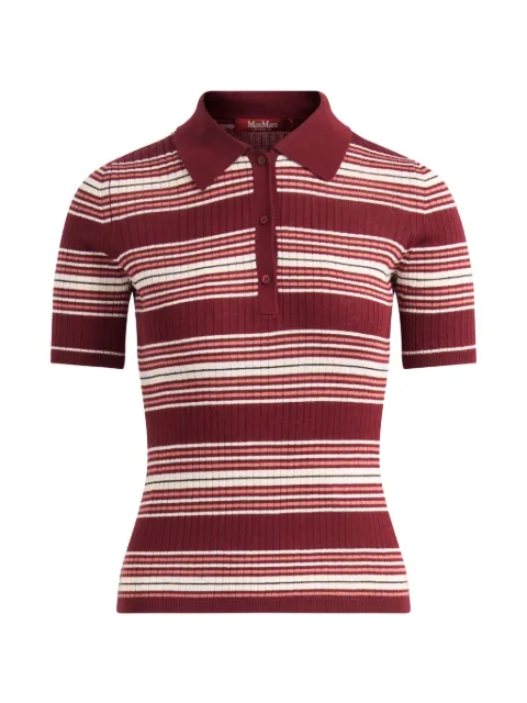 Max Mara striped ribbed-knit top Red 2626366061600