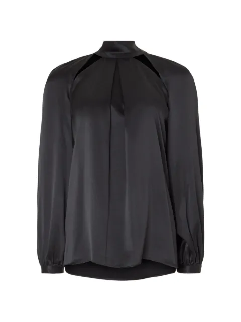 Temperley London Amerie cutout silk blouse Black 26AAME50430