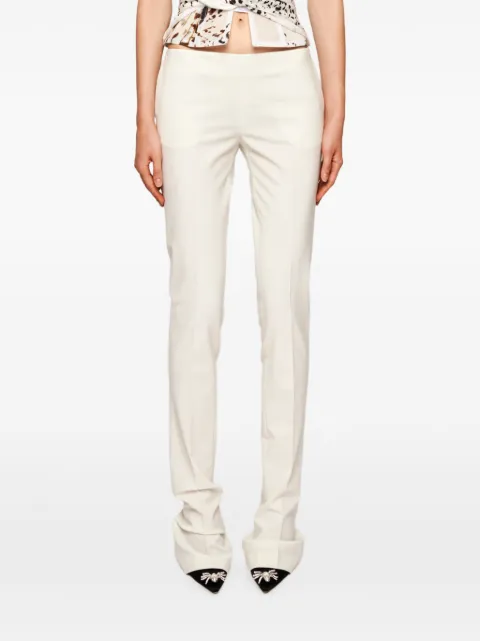 Blumarine concealed-fastening slim-fit trousers White 4P108BN0102