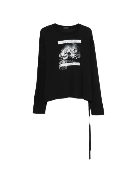 Ann Demeulemeester graphic-print long-sleeve top Black 2620MJTS23PRINTFA206