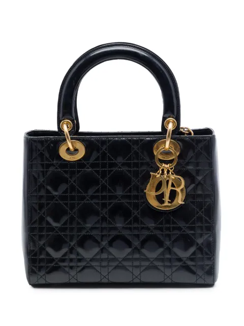 Christian Dior Pre-Owned 1997 Medium Patent Cannage Lady Dior satchel Black X56CJ98TQI6HMXUC