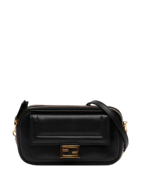 Fendi Pre-Owned 2010-2026 Leather Easy 2 Baguette crossbody bag Black H41HABUPV8X2PB8E