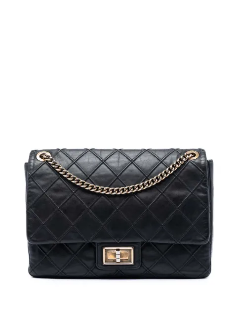 CHANEL Pre-Owned 2012-2013 Large Diamond Debossed Calfskin Reissue 2.55 Cosmos Flap shoulder bag Black GY0WWQF4DTQ4BSFA