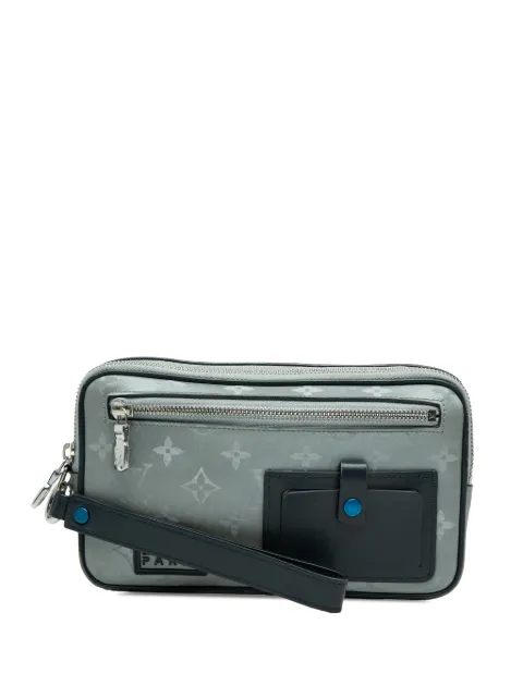 Louis Vuitton Pre-Owned 2018 Monogram Satellite Alpha clutch bag Grey I0H2SMFXD037TQR8