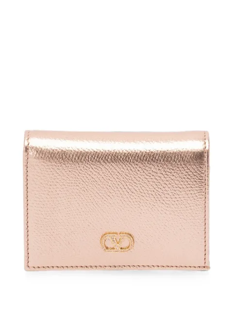 Valentino Garavani VLogo metallic leather wallet Pink 9W2P0AJ3CHL