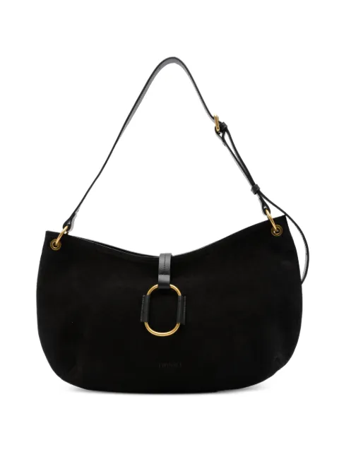 TWINSET round suede shoulder bag Black 262TB7151