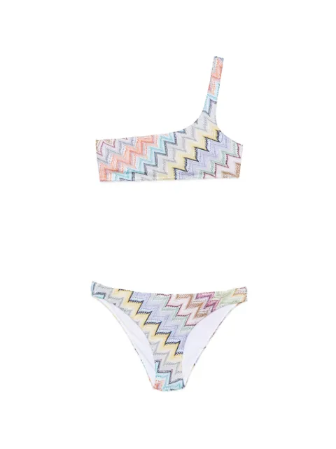Missoni zigzag one-shoulder bikini White MC23SP02BR015Y