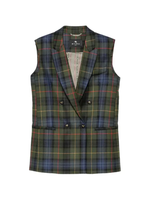 ETRO double-breasted gilet Green WRDA003699TQ274