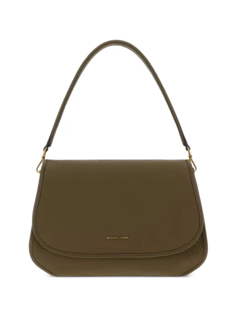 Michael Michael Kors grained-leather foldover shoulder bag Green 30T6AX3M2L