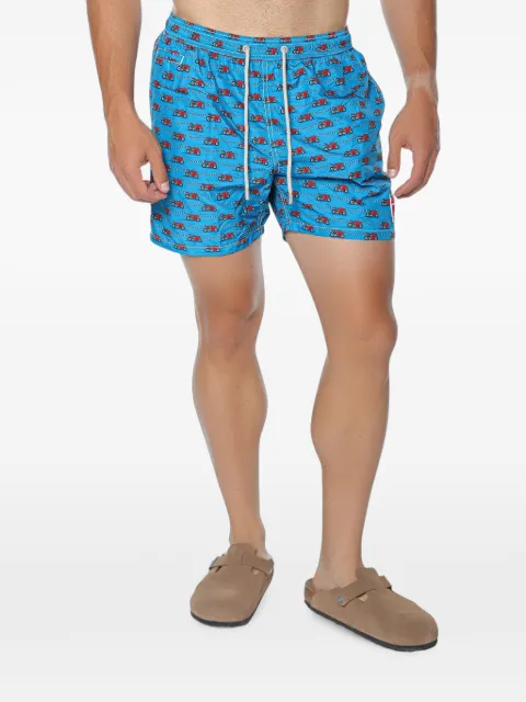 MC2 Saint Barth Ducati micro-print swim shorts Blue LIG0003