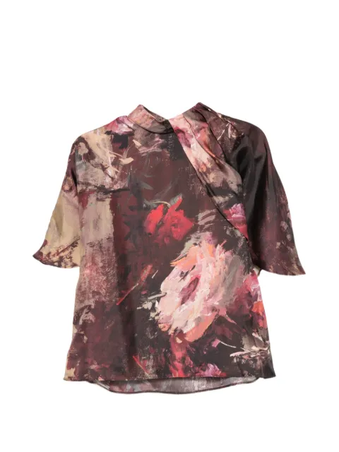 Antonio Marras floral-print draped blouse Red MCAM897BX7BG