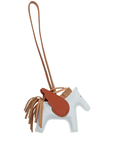 Hermès Pre-Owned 2022 Milo Lambskin and Swift Grigri Rodeo Pegase Bag Charm PM key chain Blue LPQDLXQFJ1Q5MDH3
