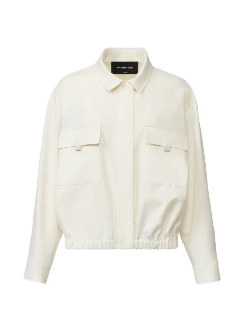 Fabiana Filippi elasticated-hem flap-pocket bomber jacket Neutrals GCD216F266M5210000