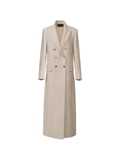 Fabiana Filippi double-breasted check-pattern coat Neutrals CTD216F201D9830000