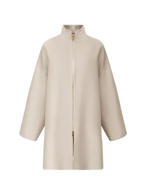 Fabiana Filippi zip-up high-neck coat Neutrals CTD216F186M3230164