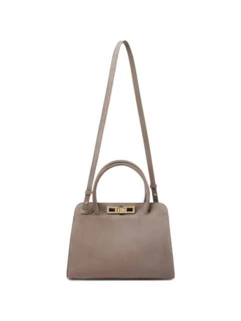 Fabiana Filippi medium suede twist-lock shoulder bag Brown BGD216A852M5000000