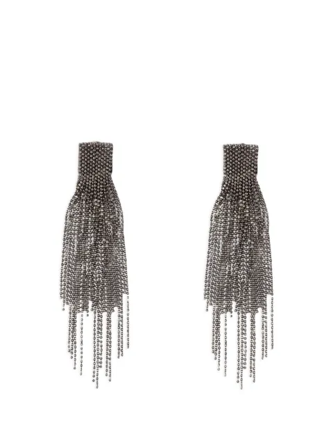 Fabiana Filippi beaded fringe-detail earrings Grey BXD216A869M5250000