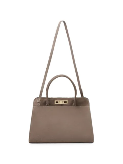 Fabiana Filippi large suede twist-lock tote bag Neutrals BGD216A851M5000000