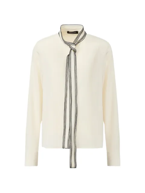Fabiana Filippi striped tie-neck blouse Neutrals CAD216F267M2940000