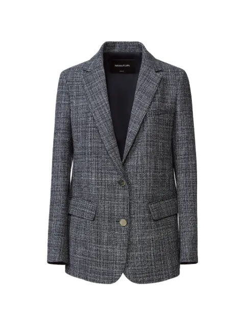 Fabiana Filippi single-breasted tweed blazer Blue GCD216F168D9830000