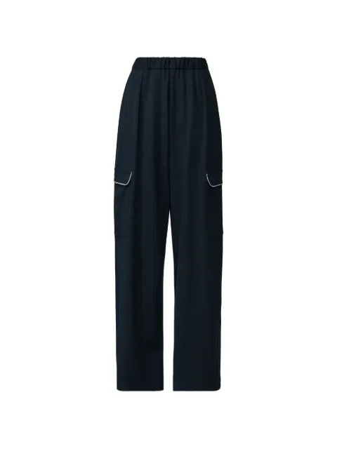 Fabiana Filippi piped-trim cargo pants Blue PAD216F290M3100000
