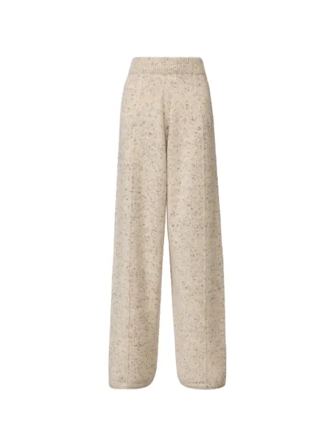 Fabiana Filippi mélange-knit ribbed-cuff trousers Neutrals PAD216F336M2580000