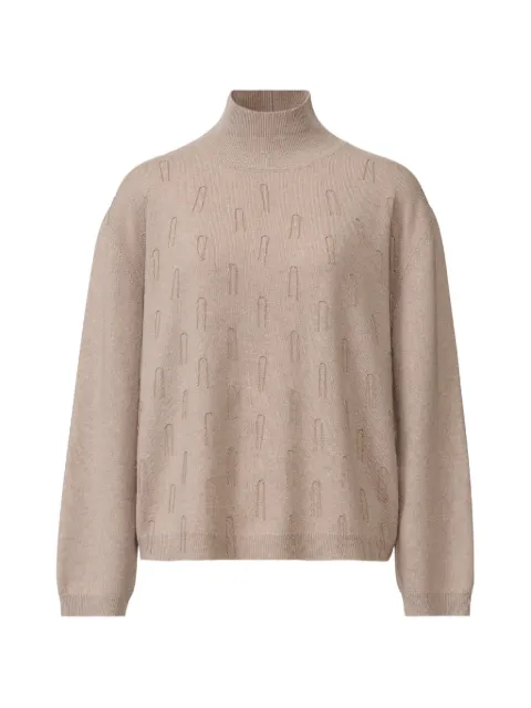 Fabiana Filippi bead-embellished high-neck sweater Neutrals MAD216F372M2810000