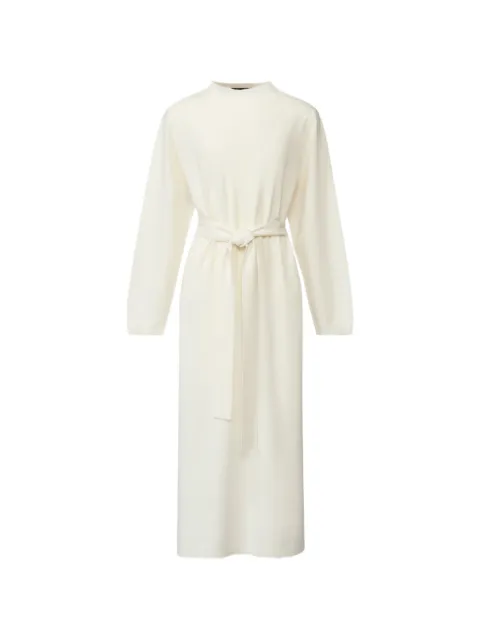 Fabiana Filippi belted side-slit midi dress Neutrals ABD216F123N1280000