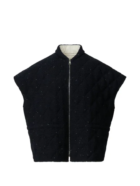 Fabiana Filippi sequin-embellished quilted gilet Blue CTD216F183M327