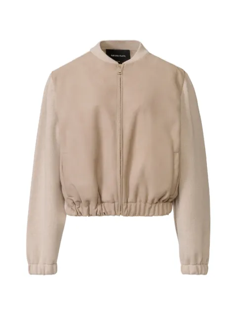 Fabiana Filippi panelled zip-up jacket Neutrals PLD216F225M3590000