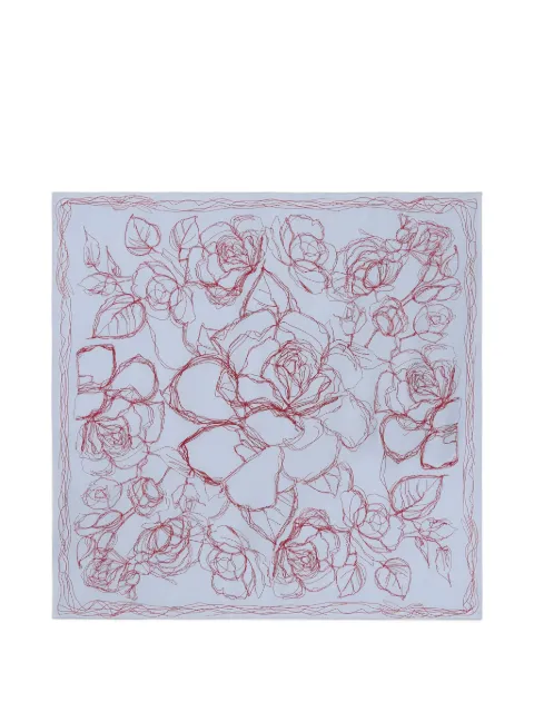 Fabiana Filippi floral-print square scarf Blue SAD216A876M5030000