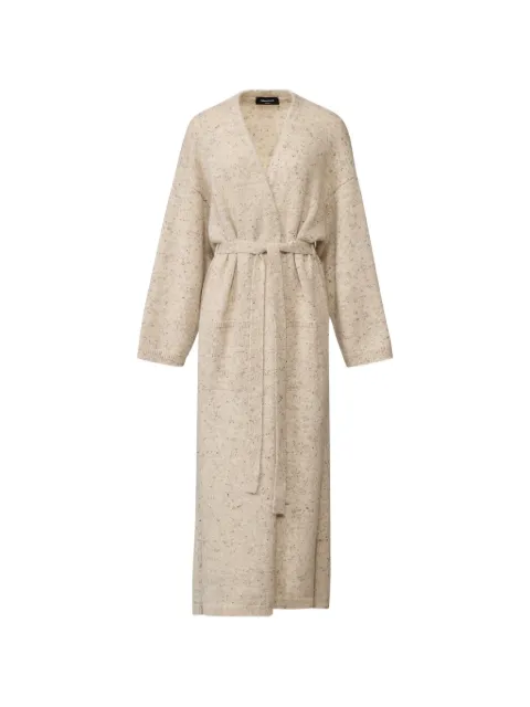 Fabiana Filippi Donegal belted V-neck cardigan Neutrals MAD216F088M2580000