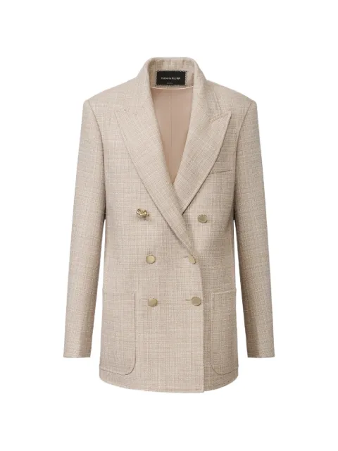 Fabiana Filippi double-breasted peak-lapels blazer Neutrals GCD216F179D9830000