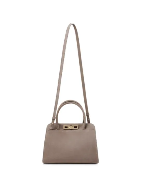 Fabiana Filippi small turn-lock suede tote bag Grey BGD216A853M5000000
