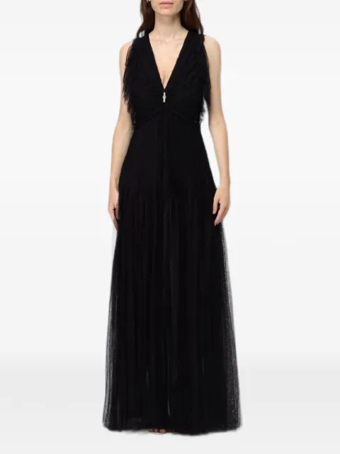 Elisabetta Franchi ruffled tulle dress Black AR80J62E2