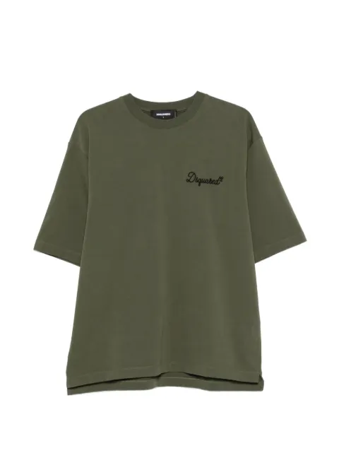 DSQUARED2 logo-embroidered T-shirt Green S74GD1525D20106