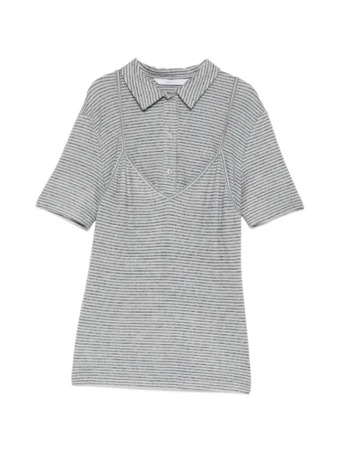 pushBUTTON layered horizontal-stripe polo Grey PB2630214W
