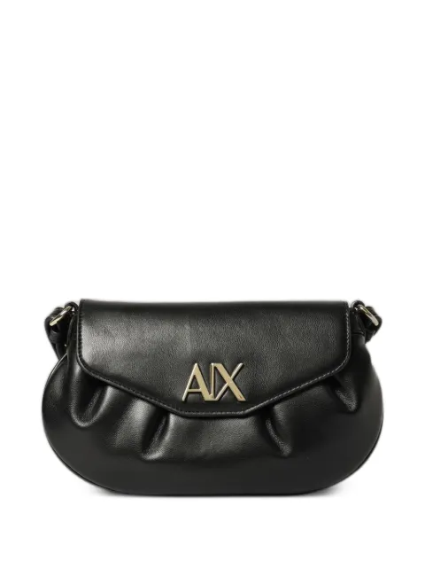 Armani Exchange logo-plaque gathered shoulder bag Black XW002164AF19894