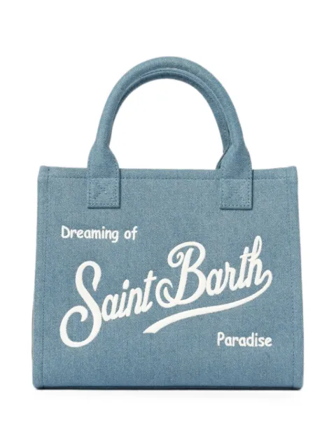MC2 Saint Barth logo-embroidered Vanity tote bag Blue VANMD001