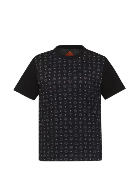 MCM monogram-print panelled T-shirt Black MFTGSMM02BK00S
